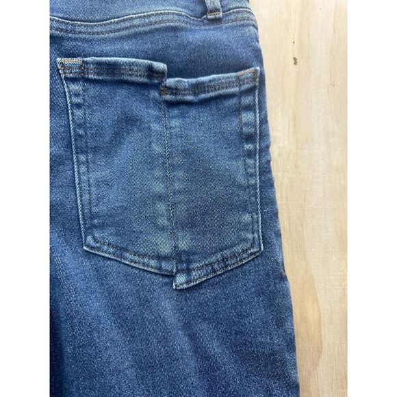 Good American Jeans Sz 0 25 Straight Leg Distressed Funky Pockets - Picture 6 of 7